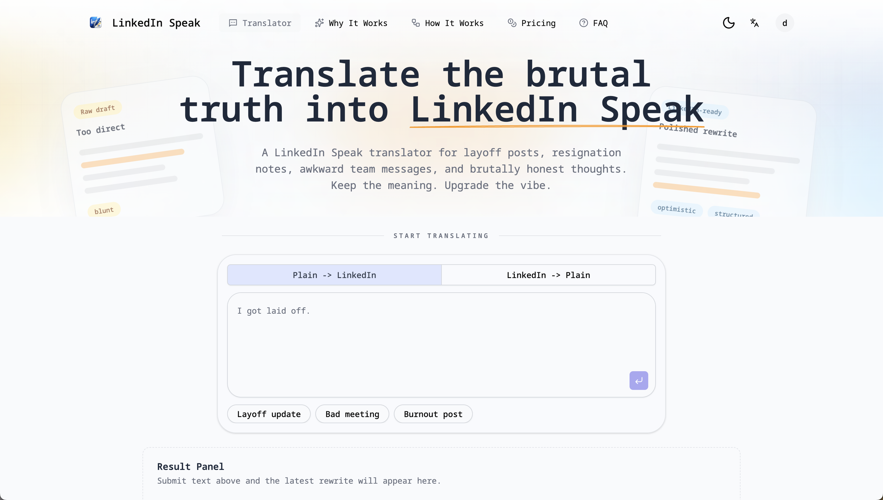LinkedIn Speak