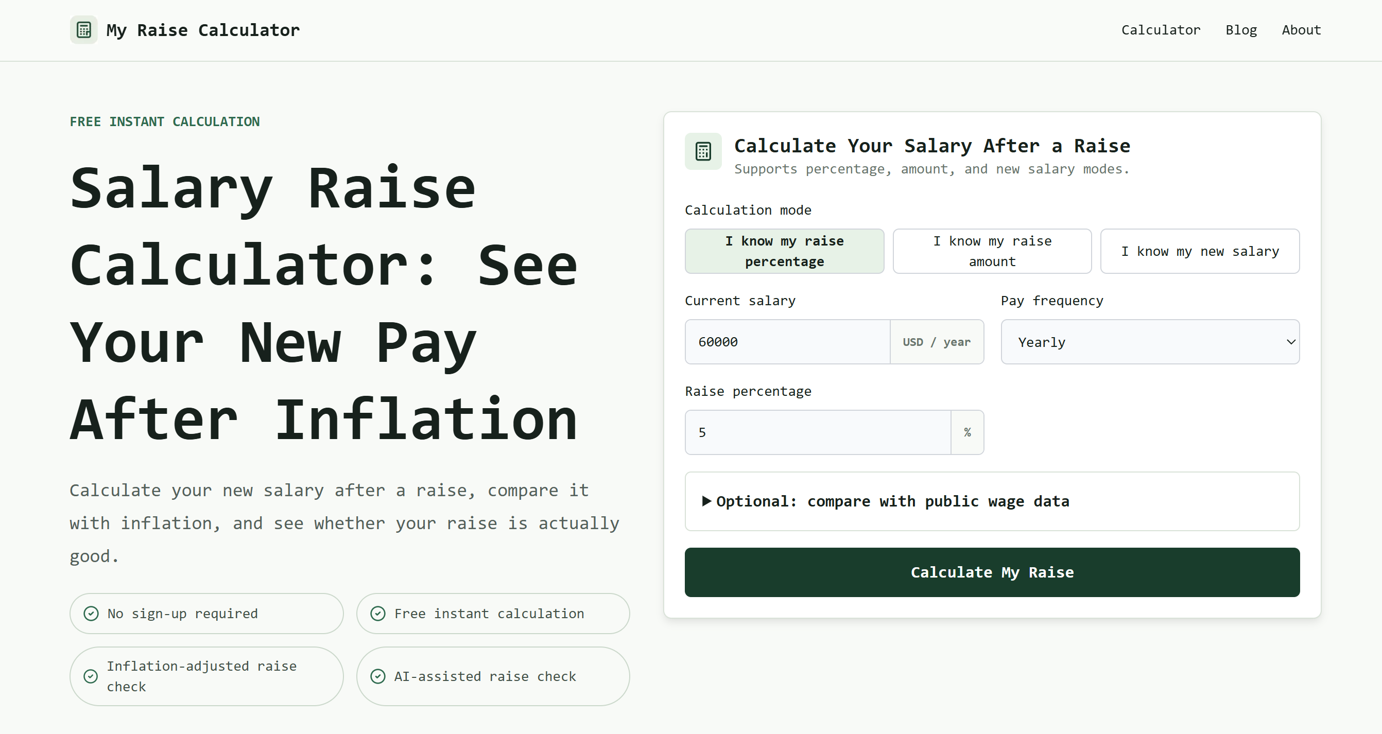 My Raise Calculator