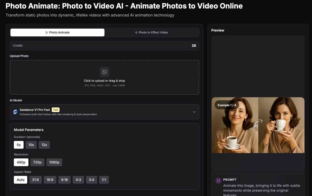Photo Animate - Photo to Video AI