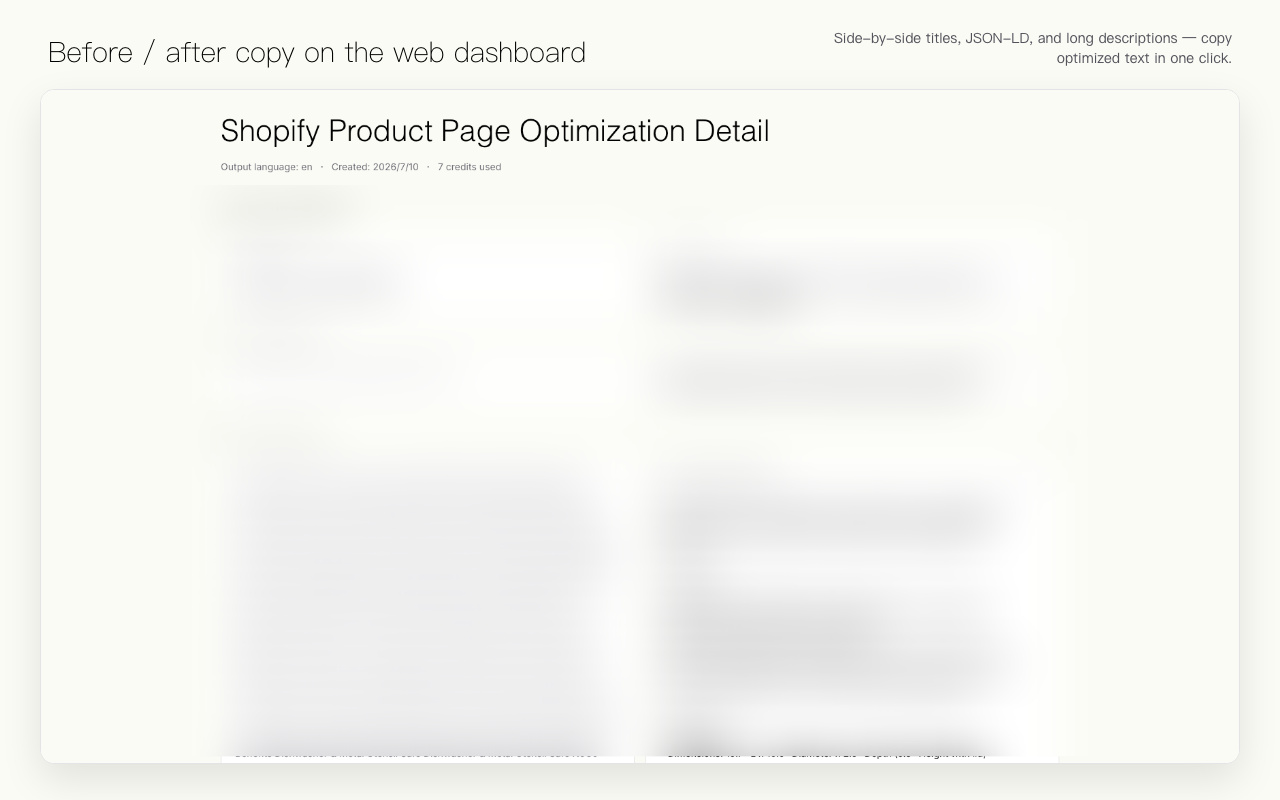 AI Product Page Optimization