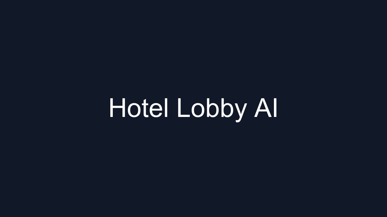 Hotel Lobby AI