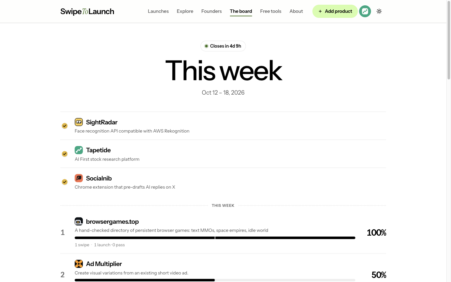 SwipeToLaunch