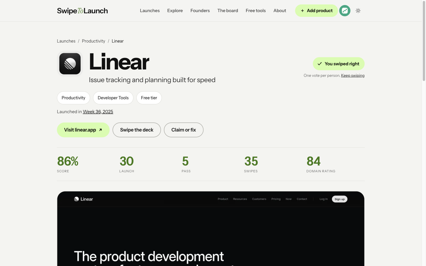 SwipeToLaunch