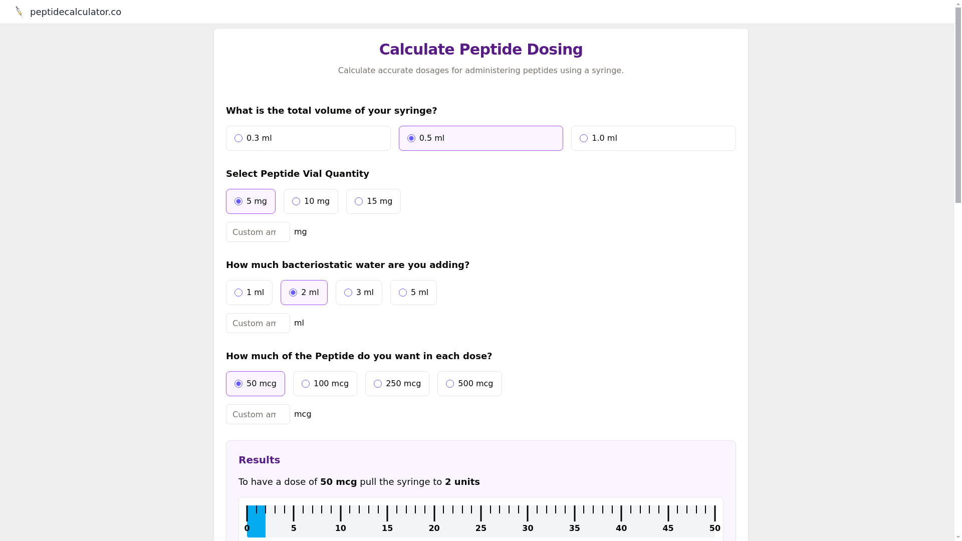Peptide Calculator