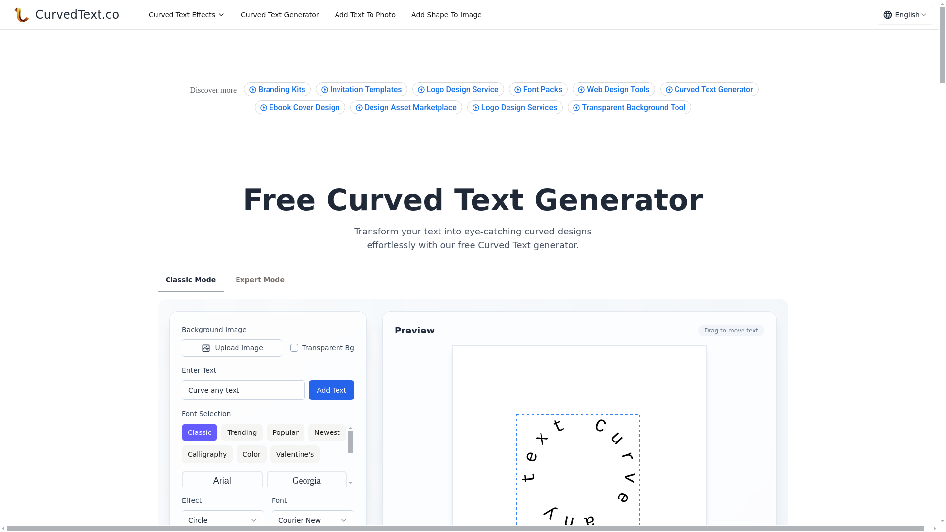 CurvedText.co