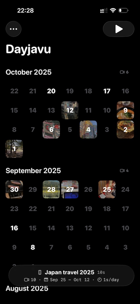 Dayjavu - Video Diary App