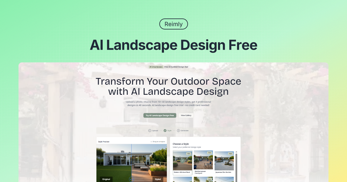 Reimly AI Landscape Design Tool