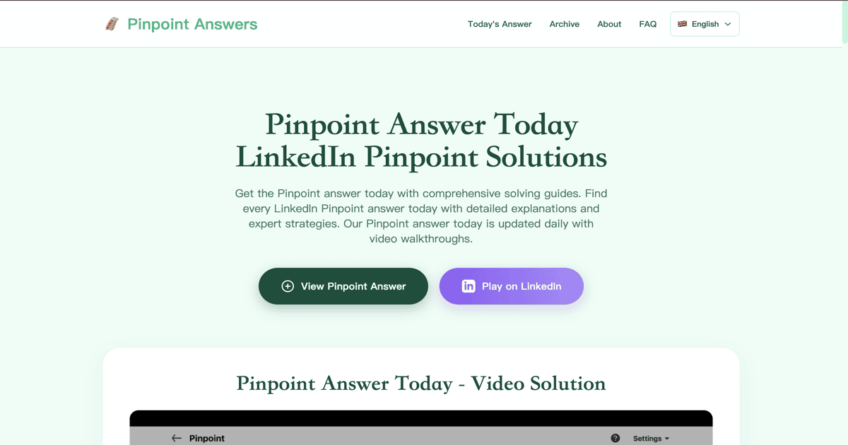 Pinpoint Answers