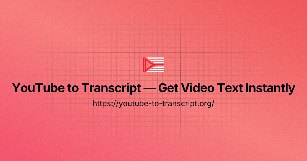 YouTube to Transcript