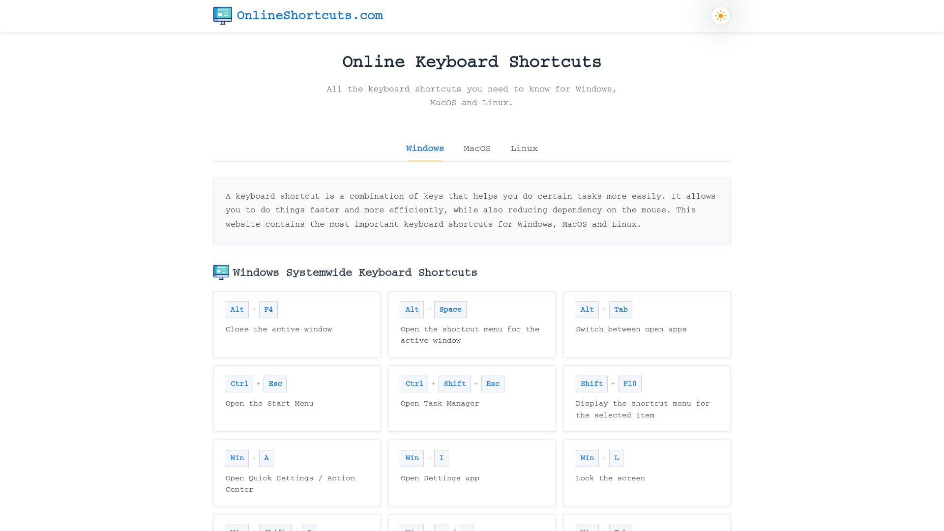 Computer Keyboard Shortcuts