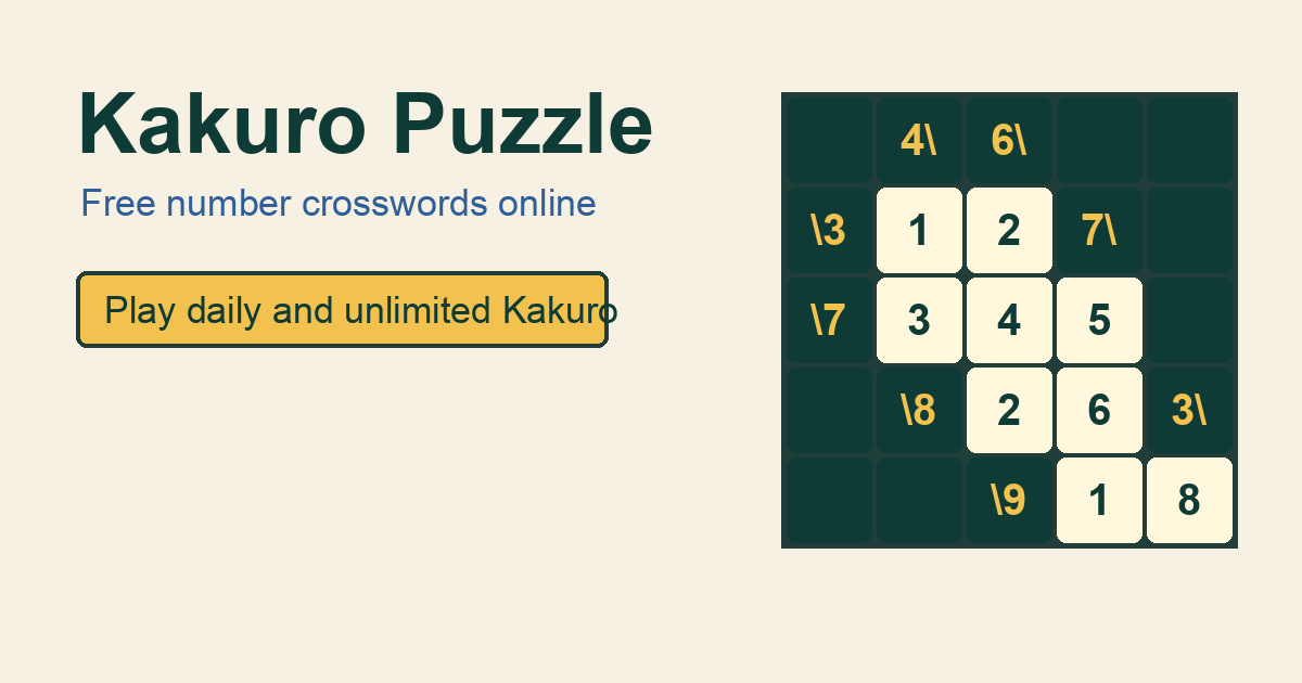 Kakuro Puzzle