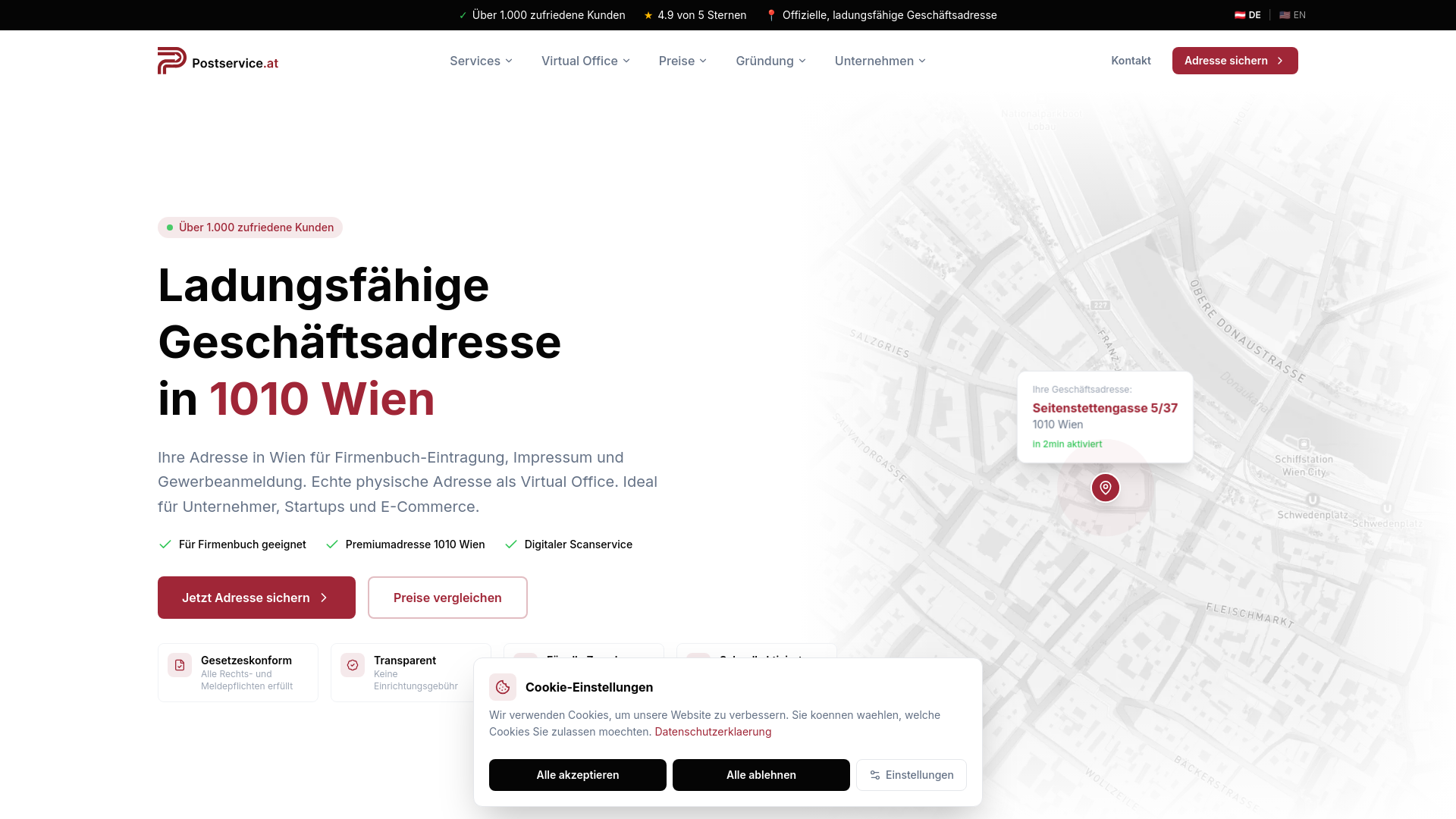 postservice.at Virtual Office & Business Address