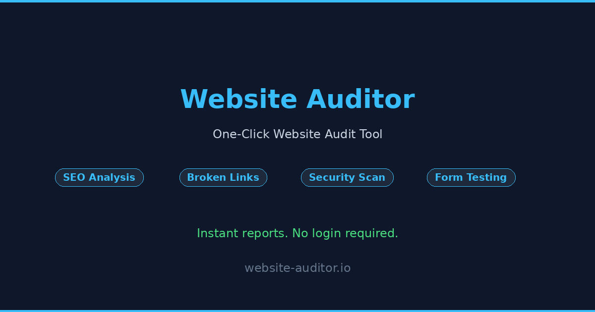 Website Auditor