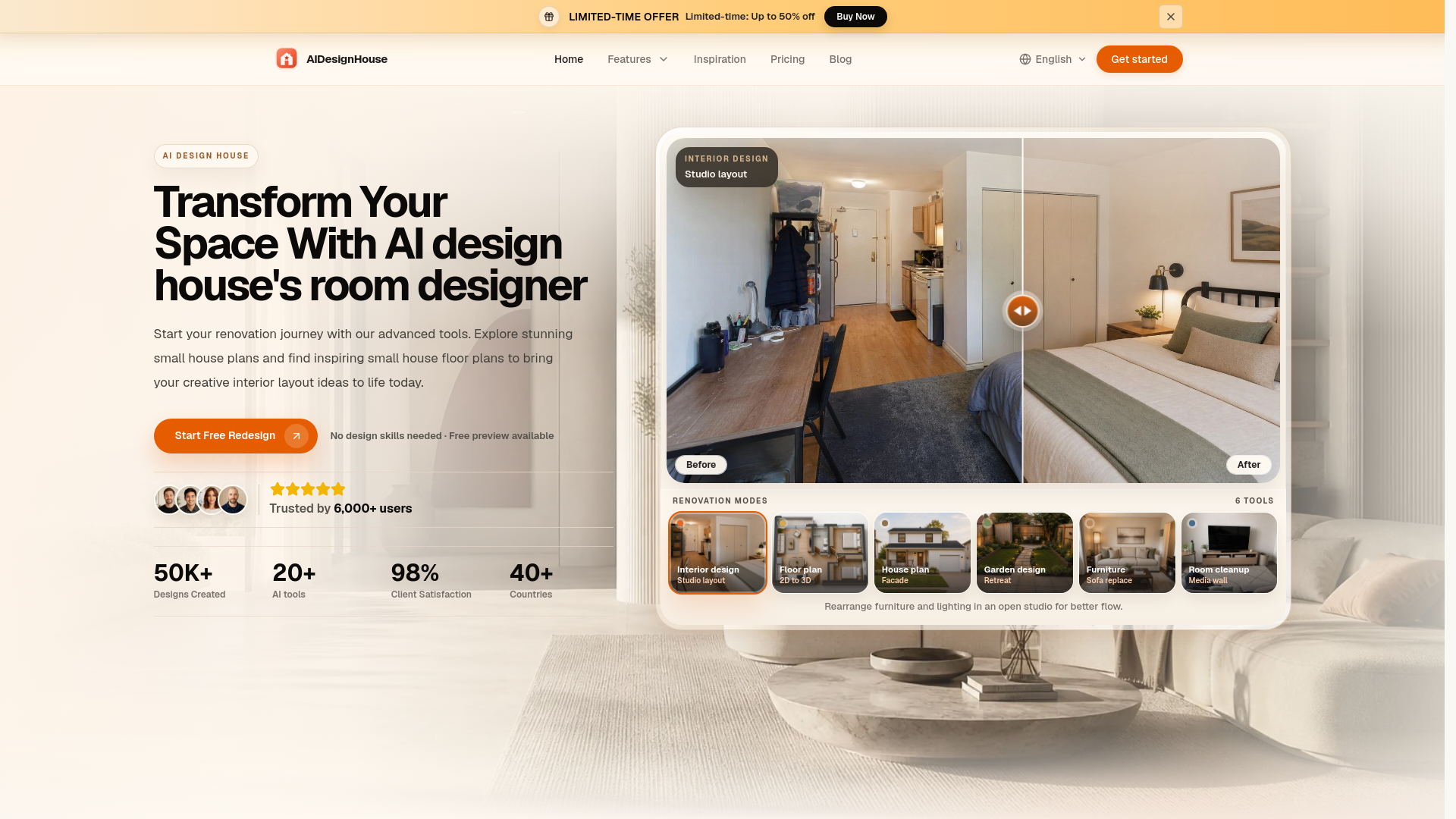 AIDesignHouse AI Room Designer