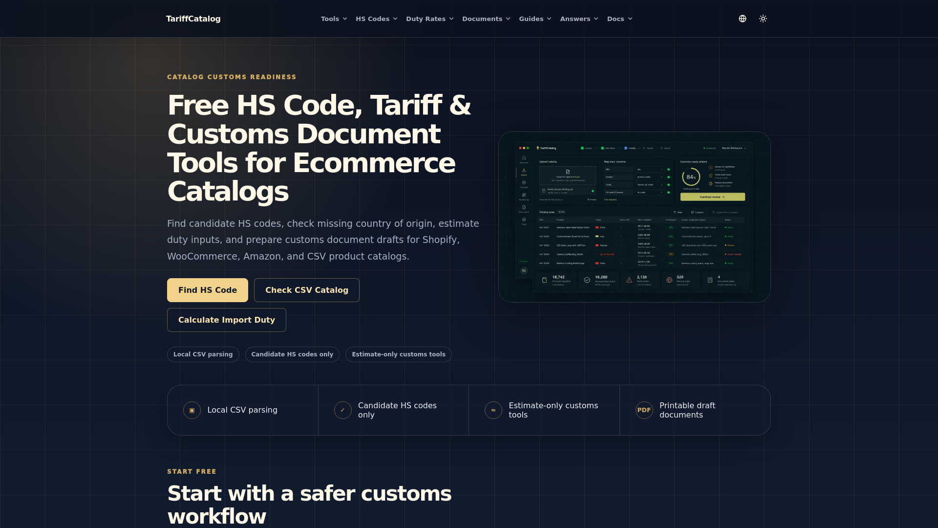 TariffCatalog
