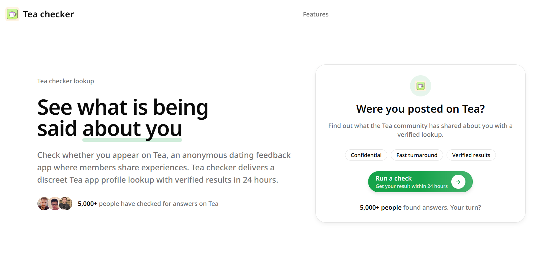 Tea checker