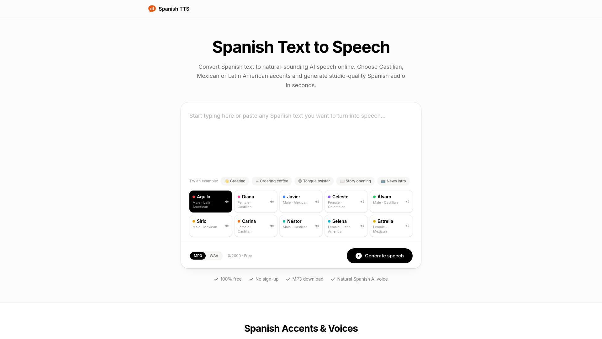 Spanish TTS