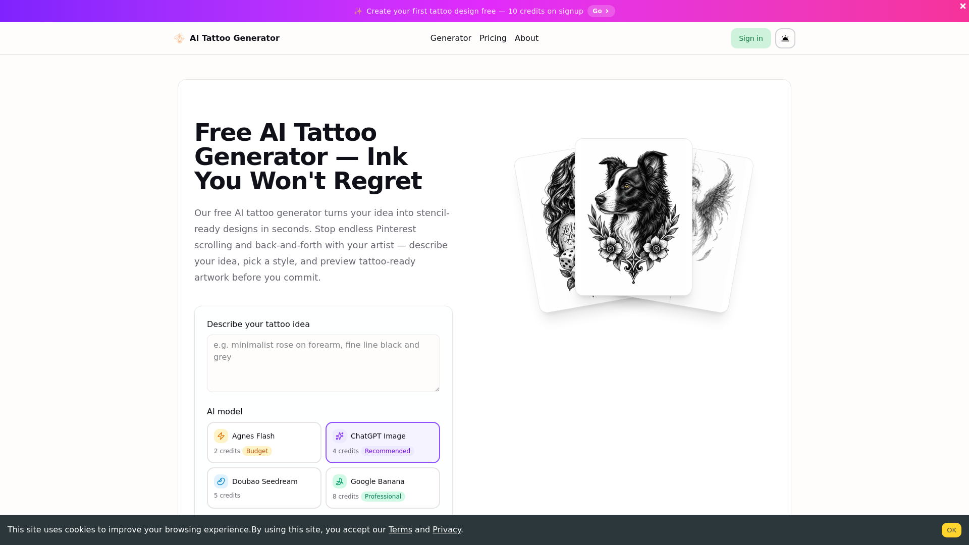 AI Tattoo Generator