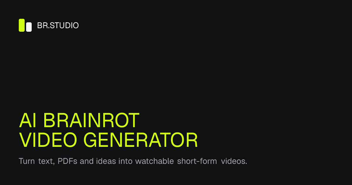 AI Brainrot Video Generator