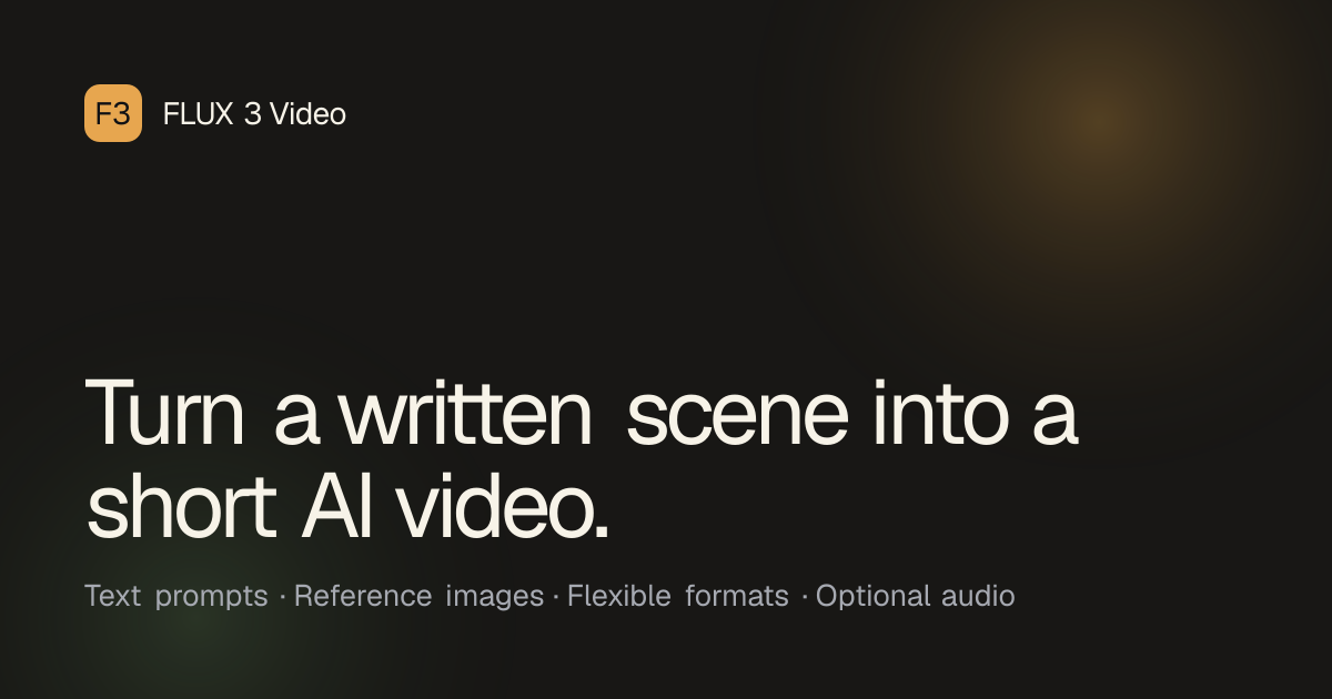 FLUX 3 Video