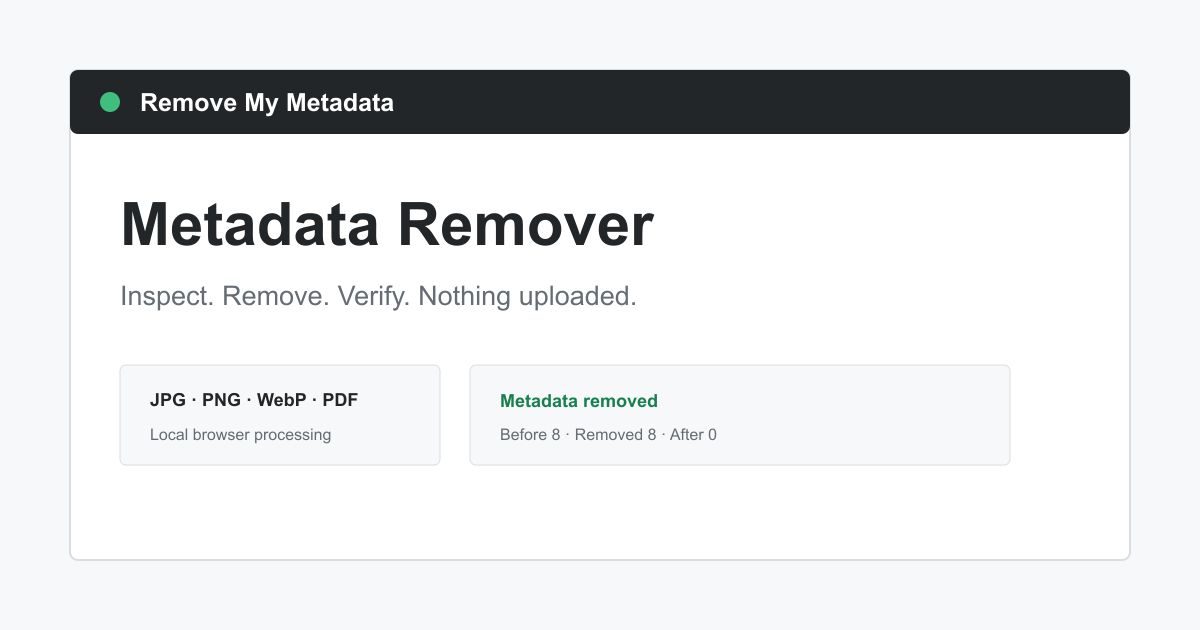 Remove My Metadata