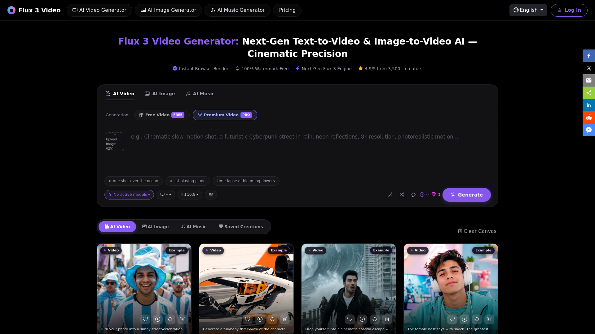Flux 3 Video Generator