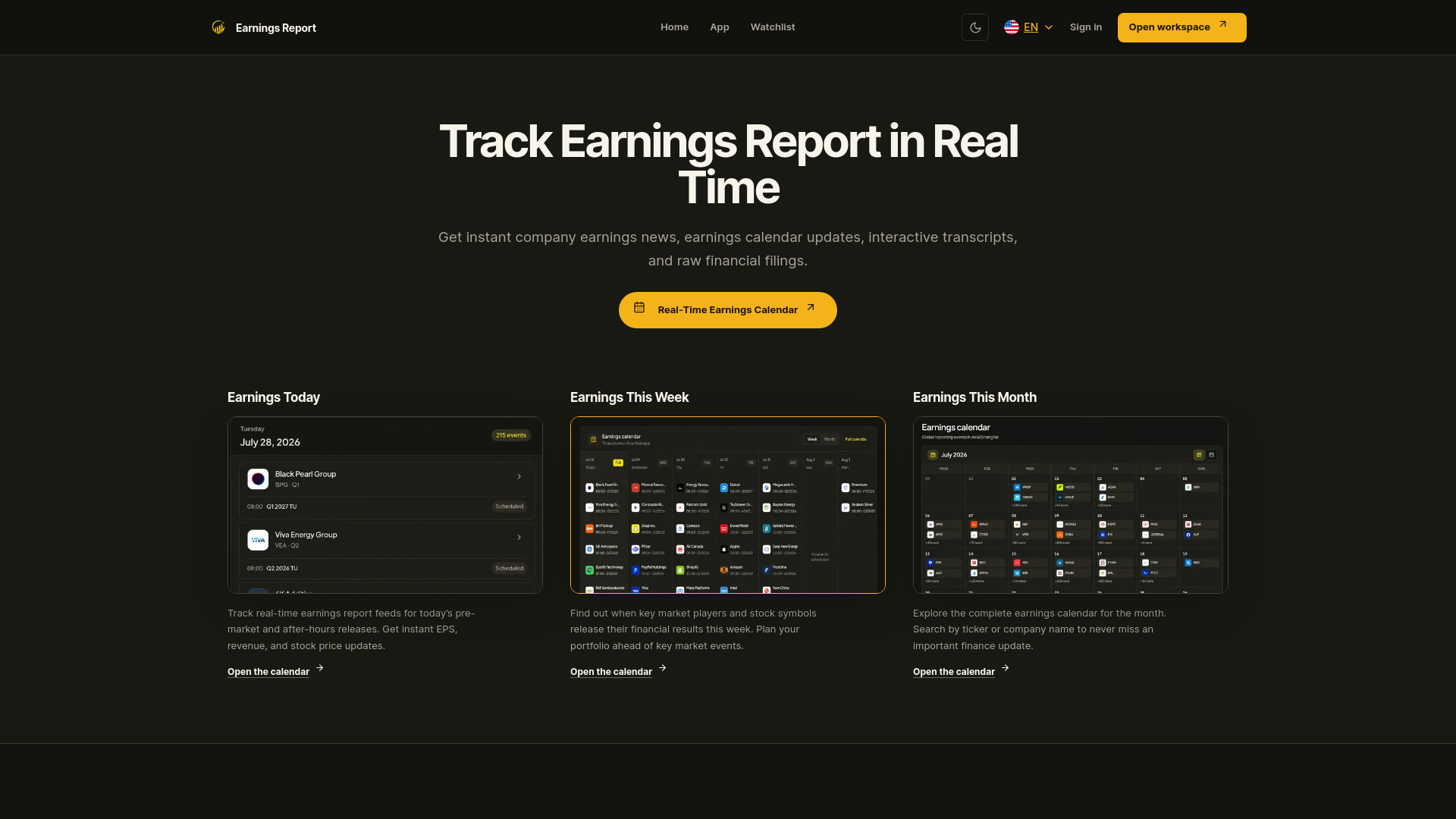 Earnings Report