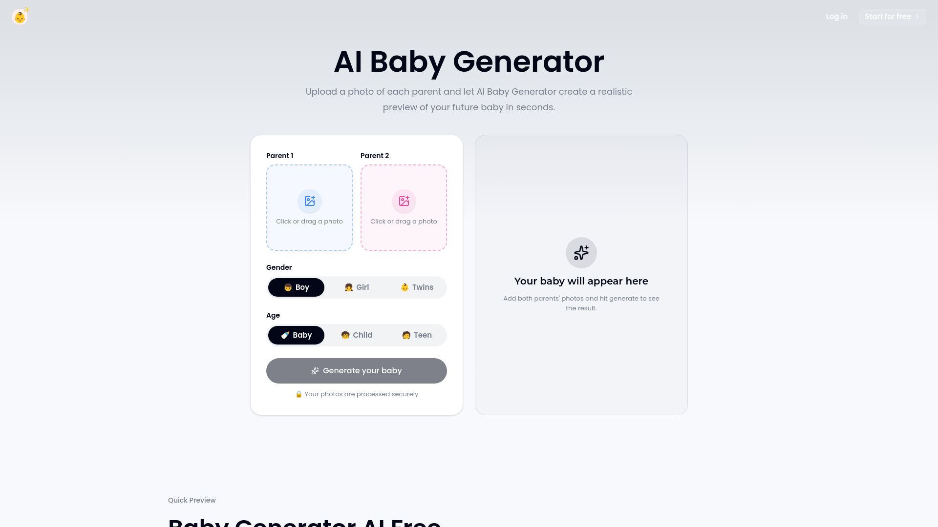 AI Baby Generator