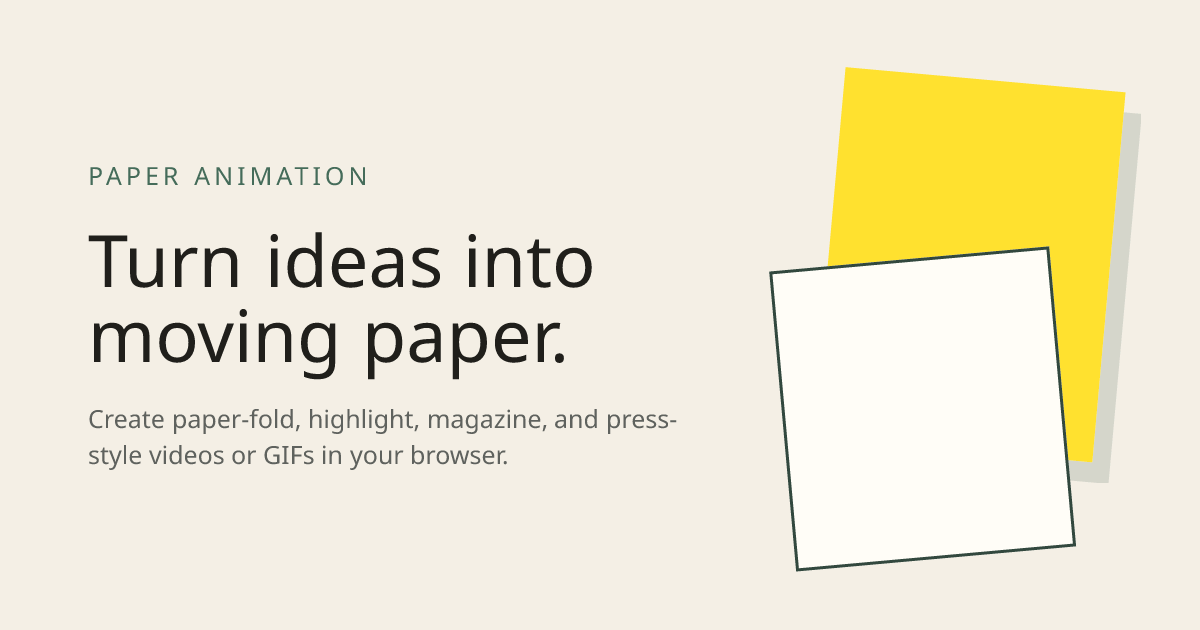 Paper Animation