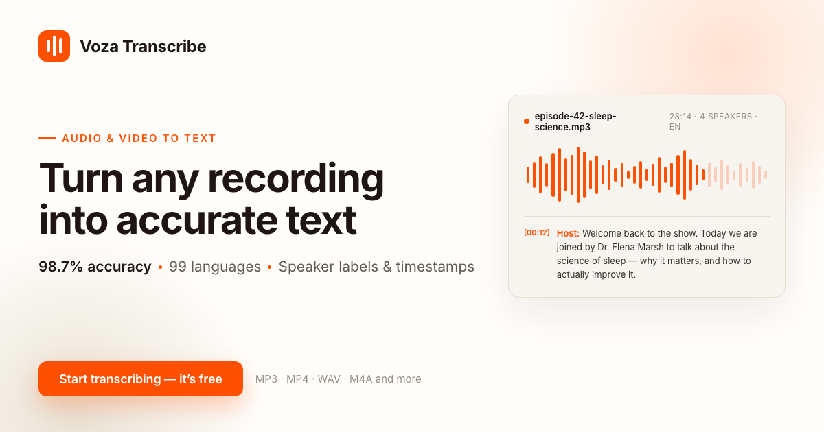 Voza Transcribe
