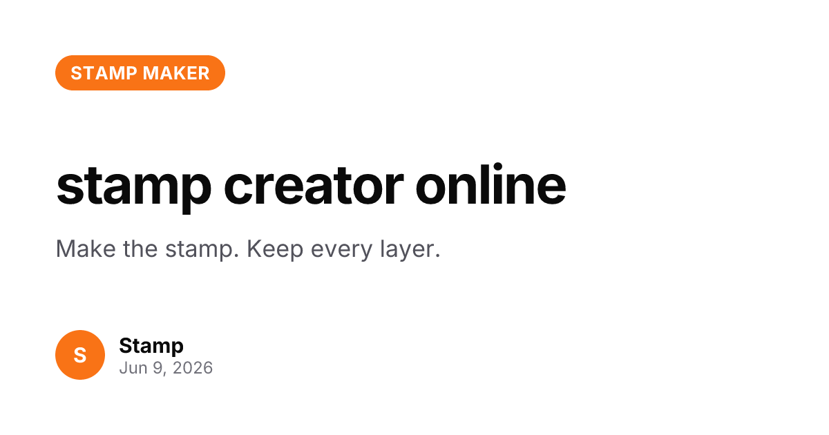 Stamp Creator Online