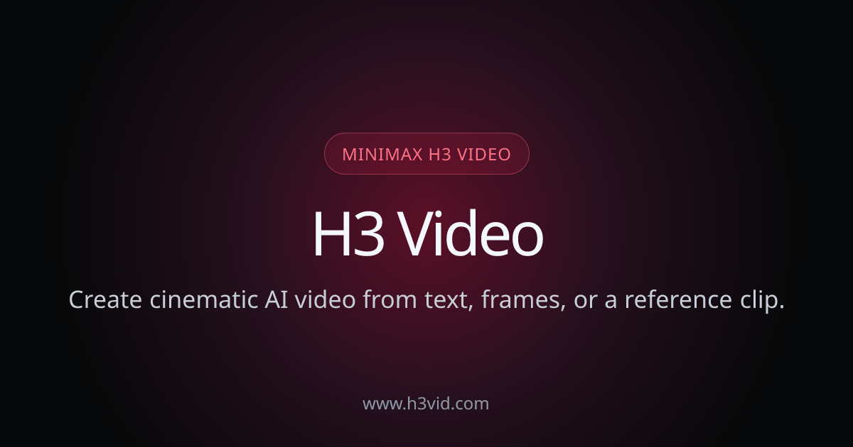 H3 Video: MiniMax H3 AI Video Generator