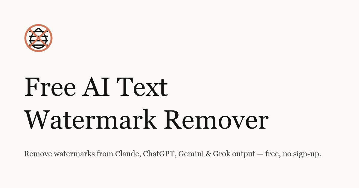 AI Text Watermark Remover