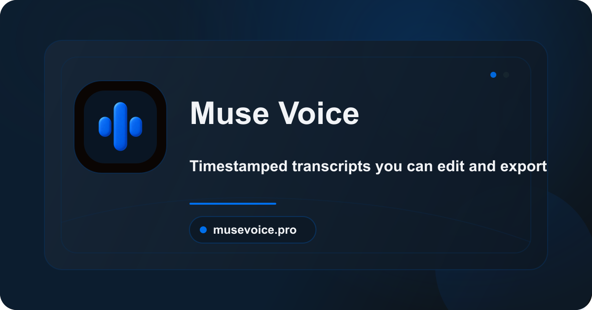 Muse Voice Transcribe