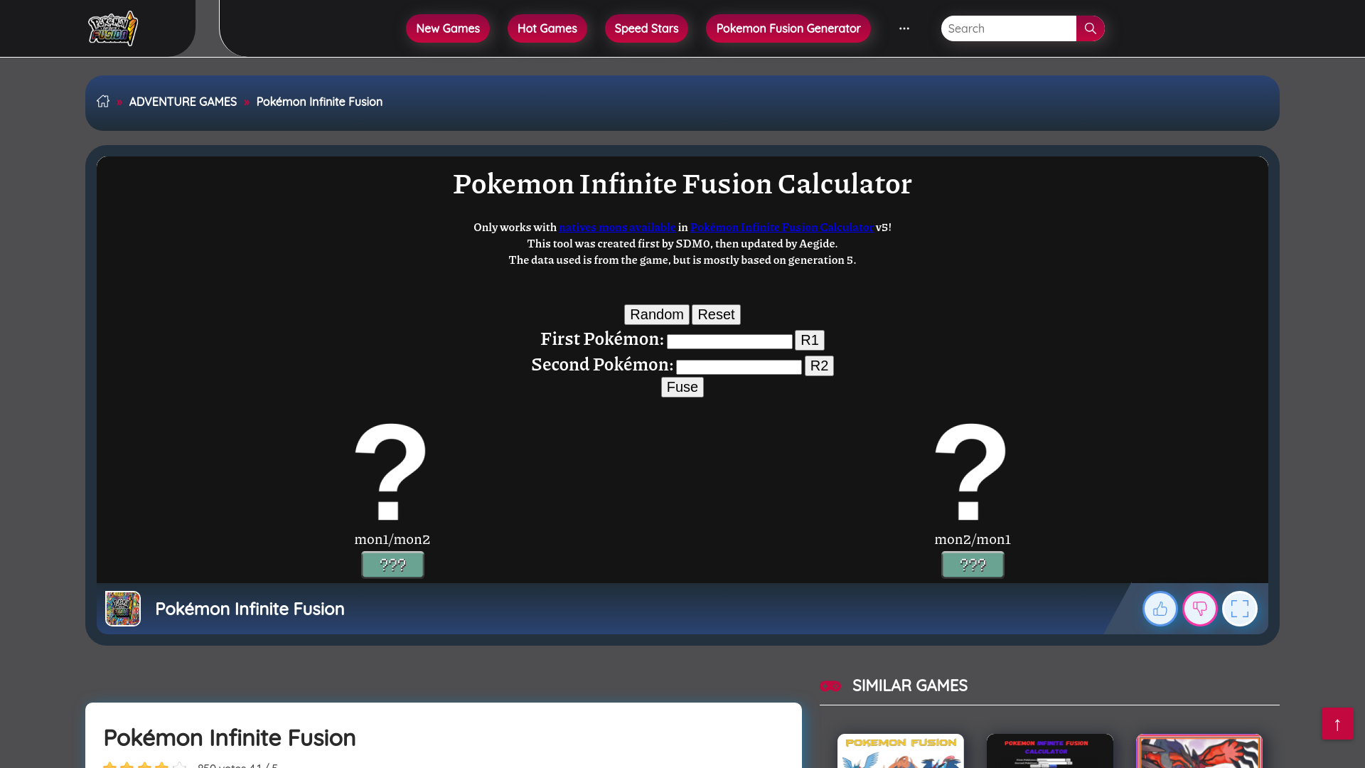 Pokémon Infinite Fusion